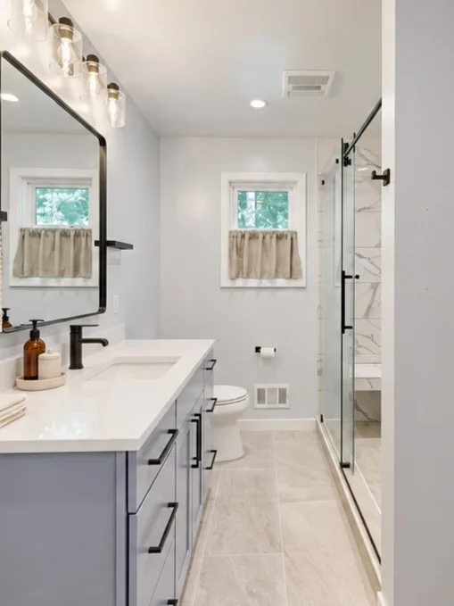 After bathroom remodel